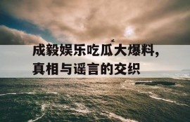 成毅娱乐吃瓜大爆料,真相与谣言的交织