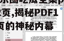 娱乐圈吃瓜全集pdf12页,揭秘PDF12页的神秘内幕