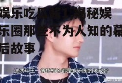 娱乐吃瓜酱1,揭秘娱乐圈那些不为人知的幕后故事