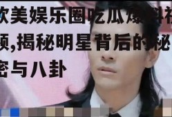 欧美娱乐圈吃瓜爆料视频,揭秘明星背后的秘密与八卦