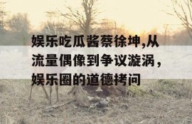 娱乐吃瓜酱蔡徐坤,从流量偶像到争议漩涡，娱乐圈的道德拷问