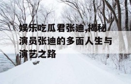 娱乐吃瓜君张迪,揭秘演员张迪的多面人生与演艺之路