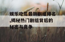 娱乐吃瓜最新剧组排名,揭秘热门剧组背后的秘密与竞争