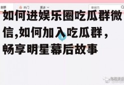 如何进娱乐圈吃瓜群微信,如何加入吃瓜群，畅享明星幕后故事