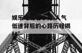 娱乐吃瓜君小鬼,人气低迷背后的心路历程揭秘”