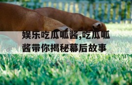 娱乐吃瓜呱酱,吃瓜呱酱带你揭秘幕后故事