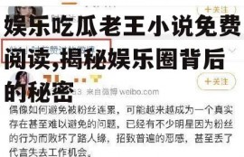 娱乐吃瓜老王小说免费阅读,揭秘娱乐圈背后的秘密