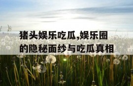 猪头娱乐吃瓜,娱乐圈的隐秘面纱与吃瓜真相