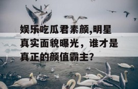 娱乐吃瓜君素颜,明星真实面貌曝光，谁才是真正的颜值霸主？