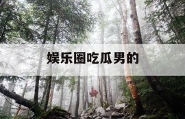 娱乐圈吃瓜男的