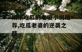 娱乐吃瓜的老婆小说推荐,吃瓜老婆的逆袭之路