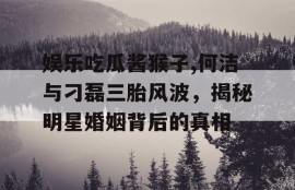 娱乐吃瓜酱猴子,何洁与刁磊三胎风波，揭秘明星婚姻背后的真相