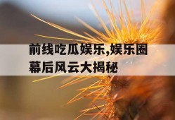 前线吃瓜娱乐,娱乐圈幕后风云大揭秘