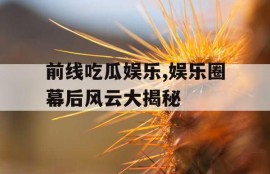 前线吃瓜娱乐,娱乐圈幕后风云大揭秘