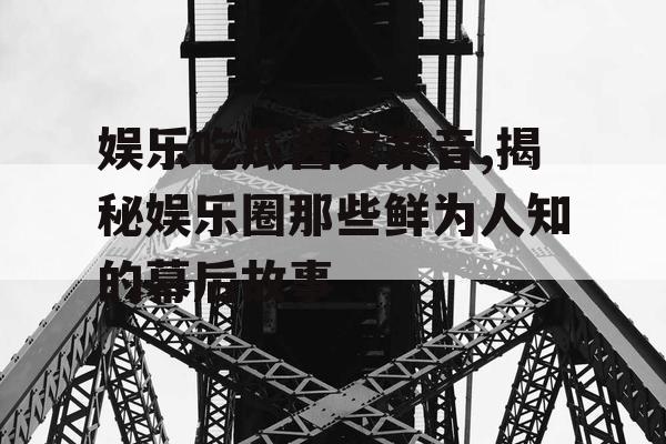 娱乐吃瓜酱文案音,揭秘娱乐圈那些鲜为人知的幕后故事