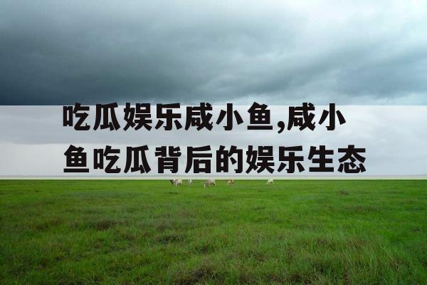 吃瓜娱乐咸小鱼,咸小鱼吃瓜背后的娱乐生态