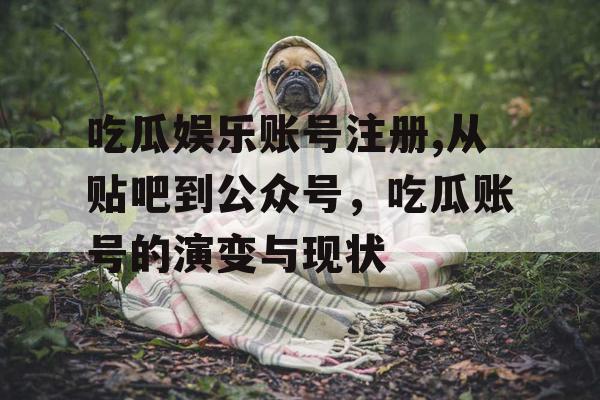 吃瓜娱乐账号注册,从贴吧到公众号，吃瓜账号的演变与现状