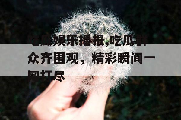 吃瓜娱乐播报,吃瓜群众齐围观，精彩瞬间一网打尽